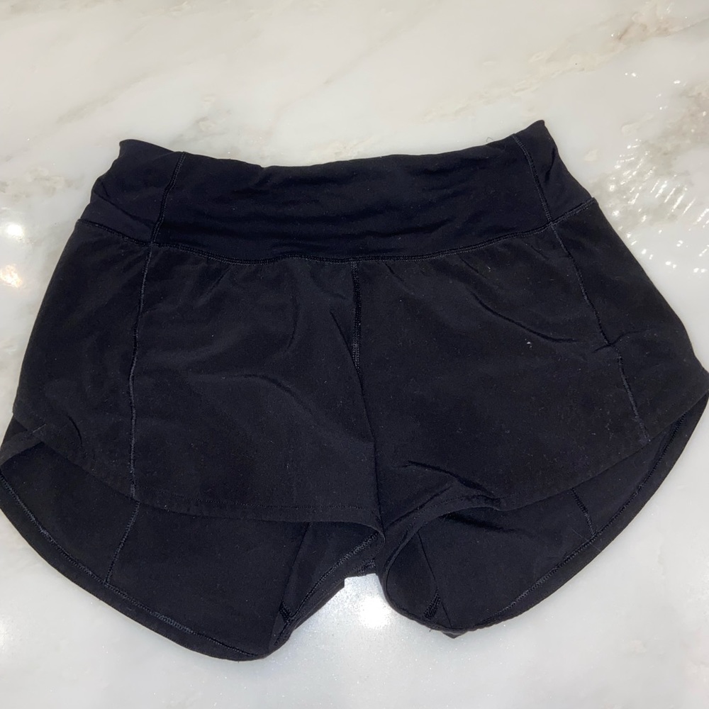 Lulu lemon shorts. Size 2, 4 inch. Black